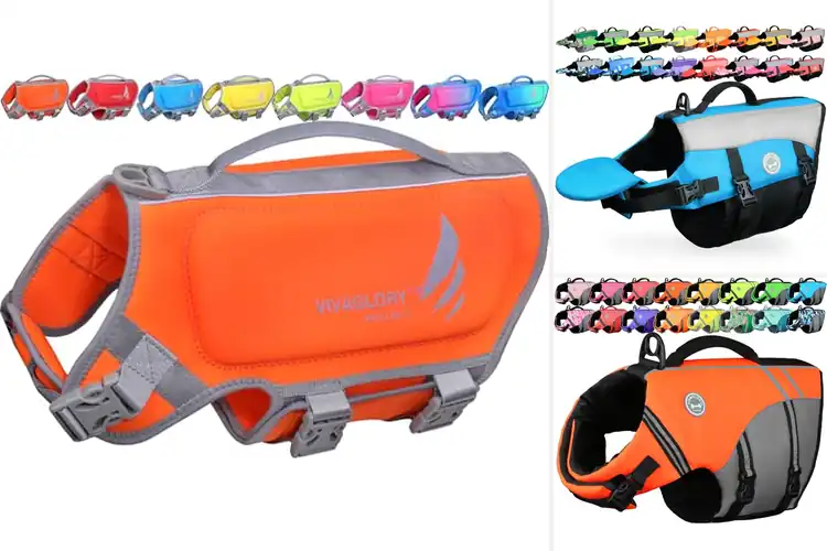 Detailed view of Best Buoyancy Dog Life Vest For Water Confidence