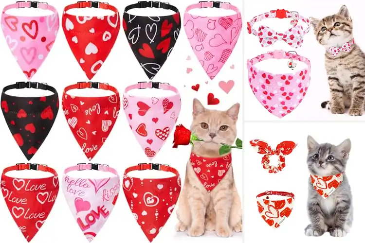 Detailed view of Best Cat Bandanas for Valentine’s: 10 Adorable & Comfy Picks