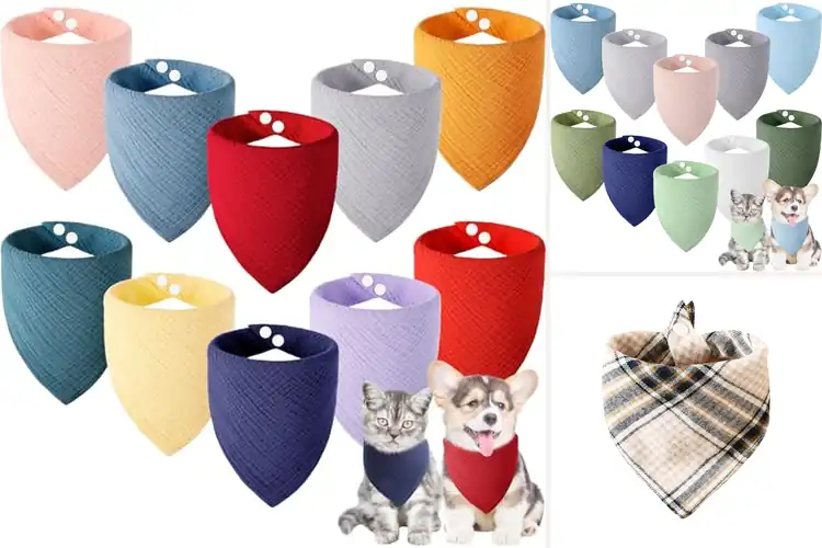 Detailed view of Best Cotton Dog Bandana For Sensitive Skin