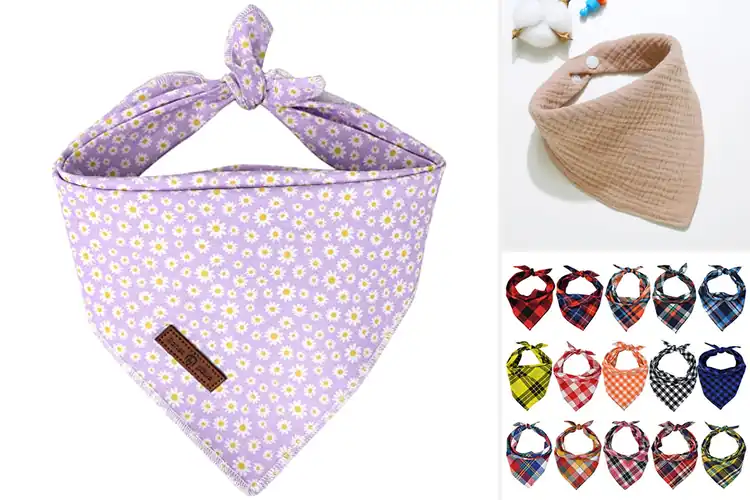 Detailed view of Best Cotton Dog Bandanas
