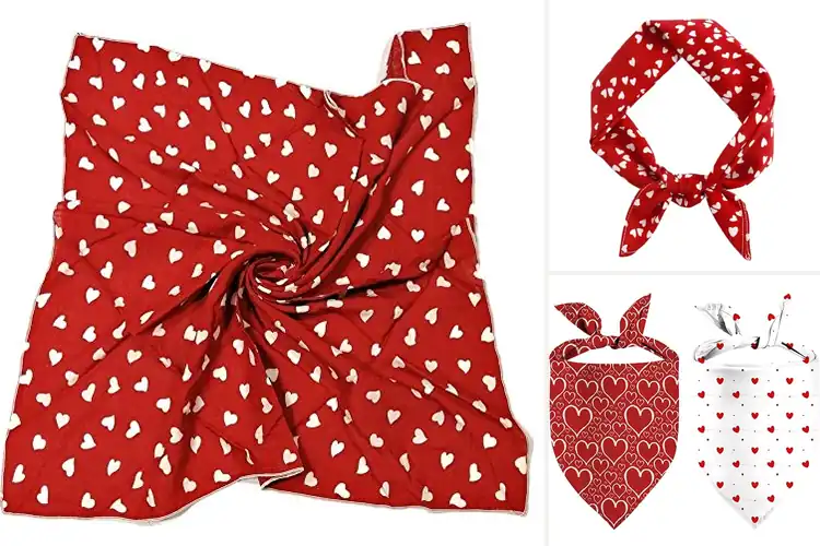 Detailed view of Best Heart Pattern Bandanas