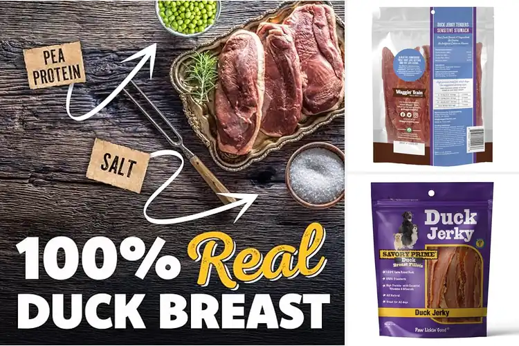 Detailed view of Best Natural Duck Jerky For Dogs: Happy Pups