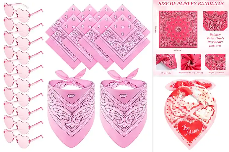 Detailed view of Best Pink Heart Bandanas: 10 Fun & Comfy Styles for All